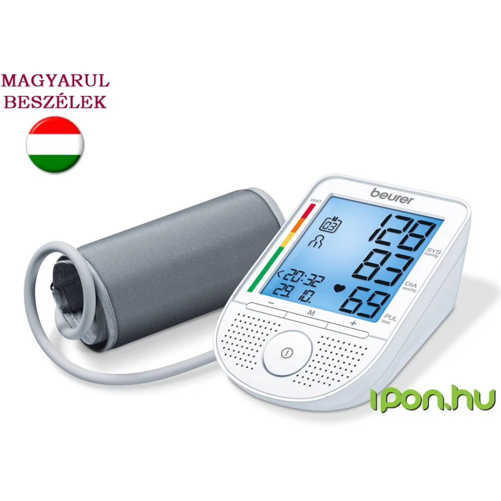 BEURER BM 49 Magyarul beszélő felkaros vérnyomásmérő (RO PL CZ HU)