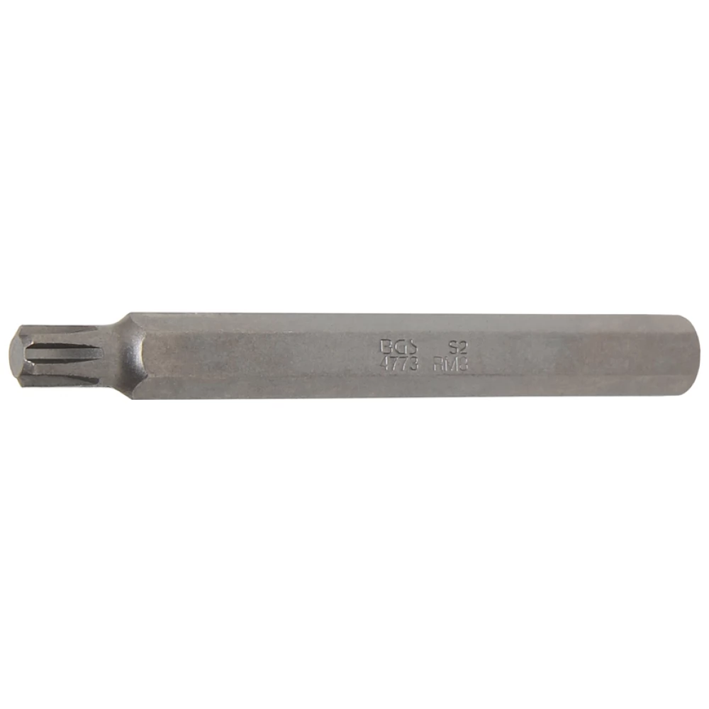 BGS TECHNIC 4773 Behajtófej Hossz 100 mm Külső hatszögletű 10 mm (3/8") Ékprofil (RIBE) M8