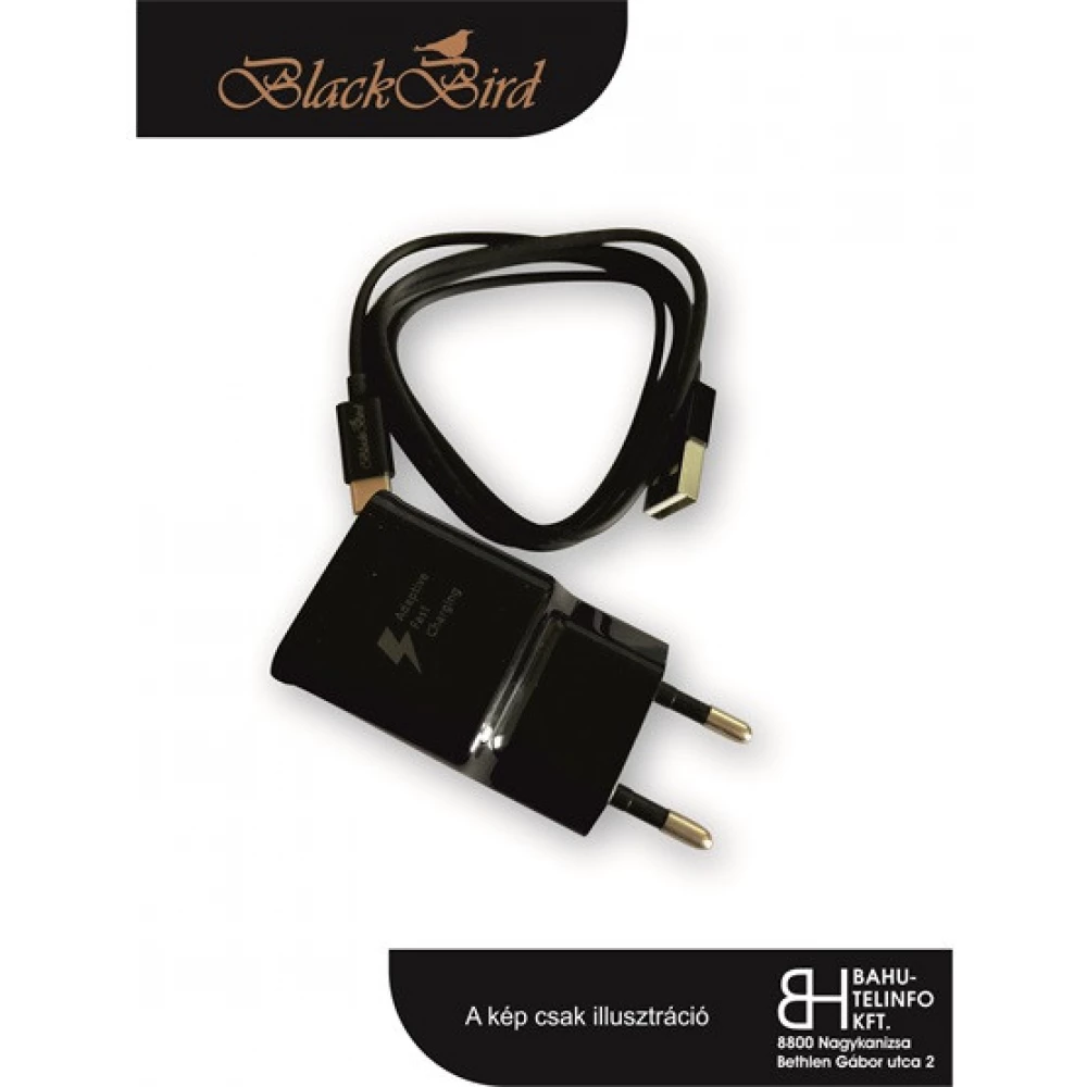 BH BlackBird 10W Telefon gyorstöltő Type-C kábel 1m fekete