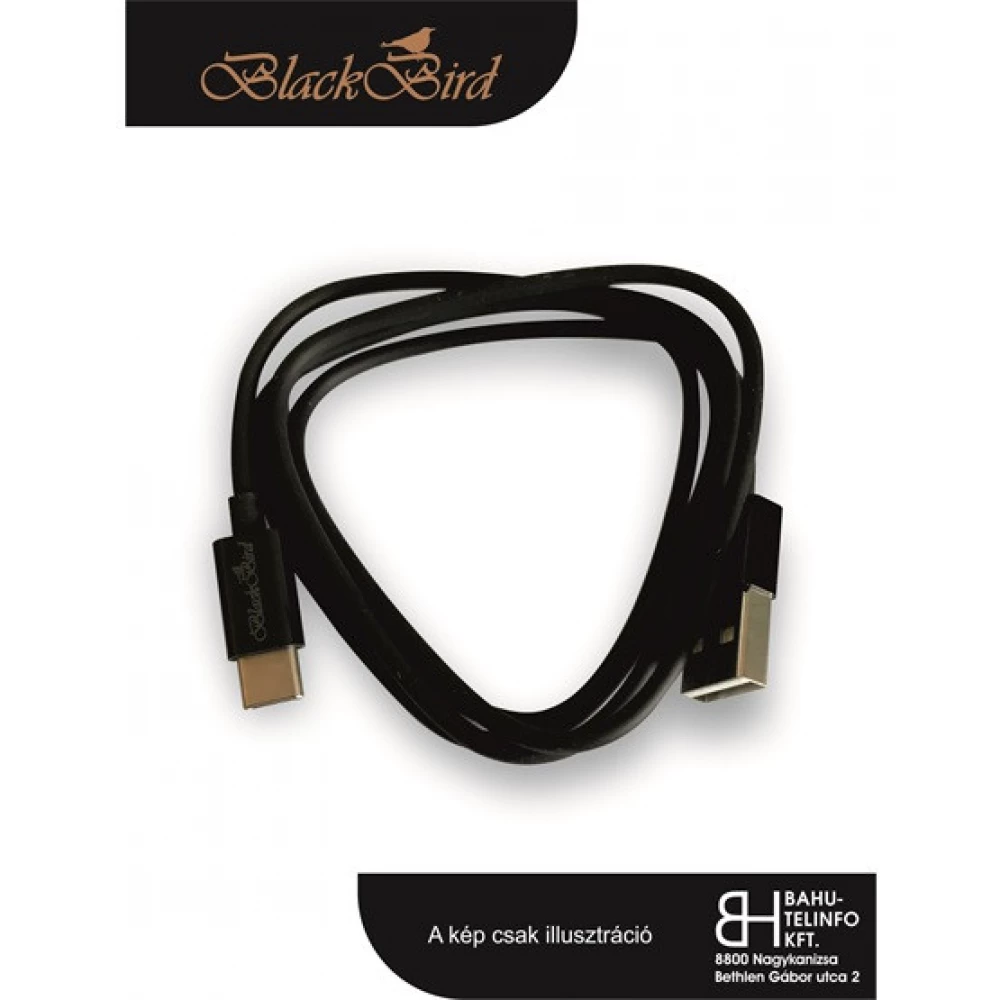 BH USB 2.0 Type C Átalakító Fekete 1m BH996