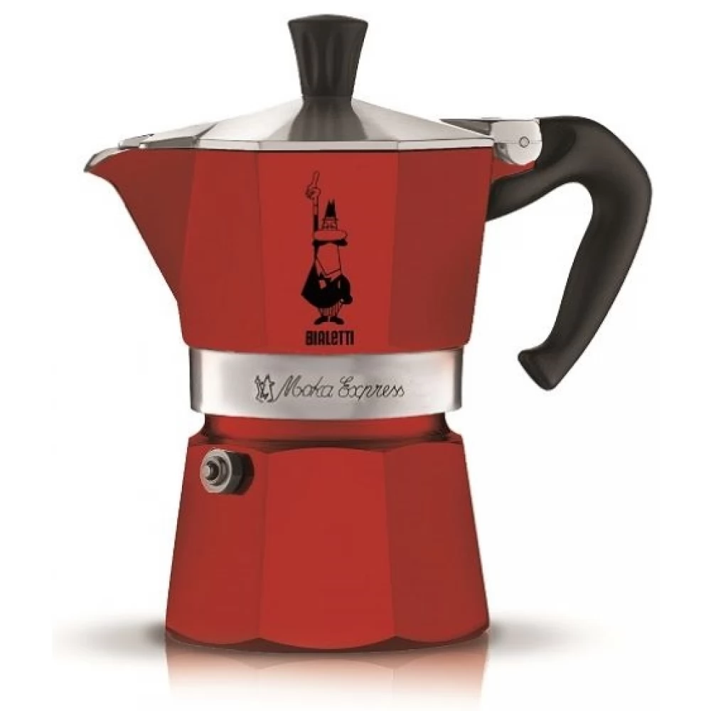 BIALETTI 4942 Moka Express 3 személyes piros kotyogós kávéfőző