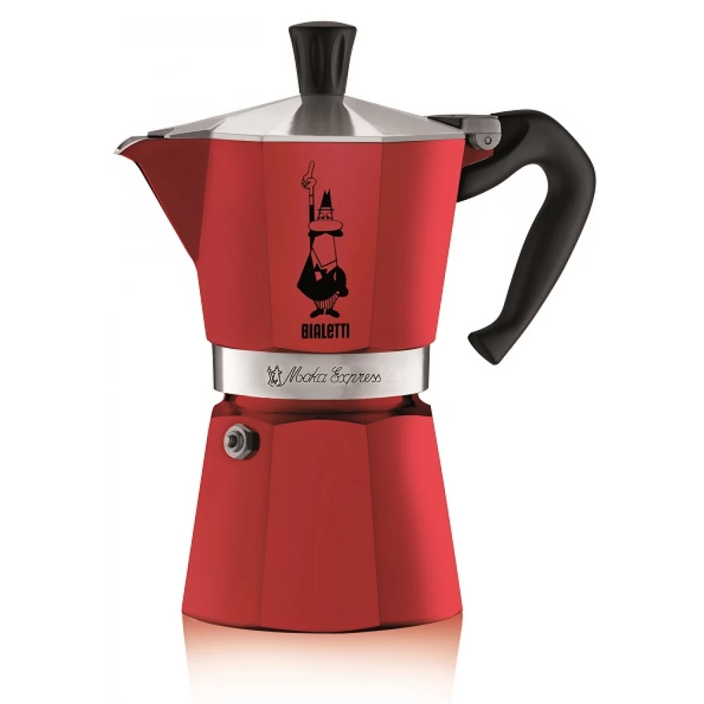 BIALETTI 4943 Moka Express kotyogós kávéfőző 6 adag piros