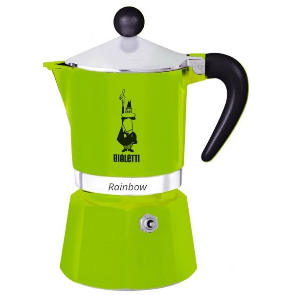 BIALETTI 4972 Rainbow kotyogós kávéfőző 3 adag zöld