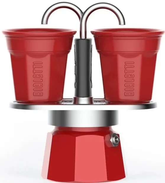 BIALETTI 7303 Mini Express Kávéfőző kotyogós 2 személyes Piros