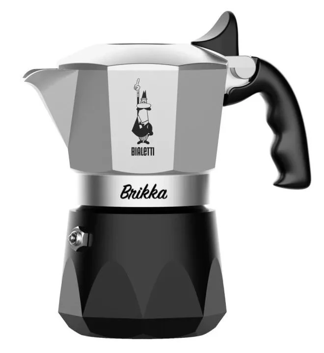 BIALETTI 7327 Brikka Kotyogós kávéfőző 2 személyes Ezüst/Fekete