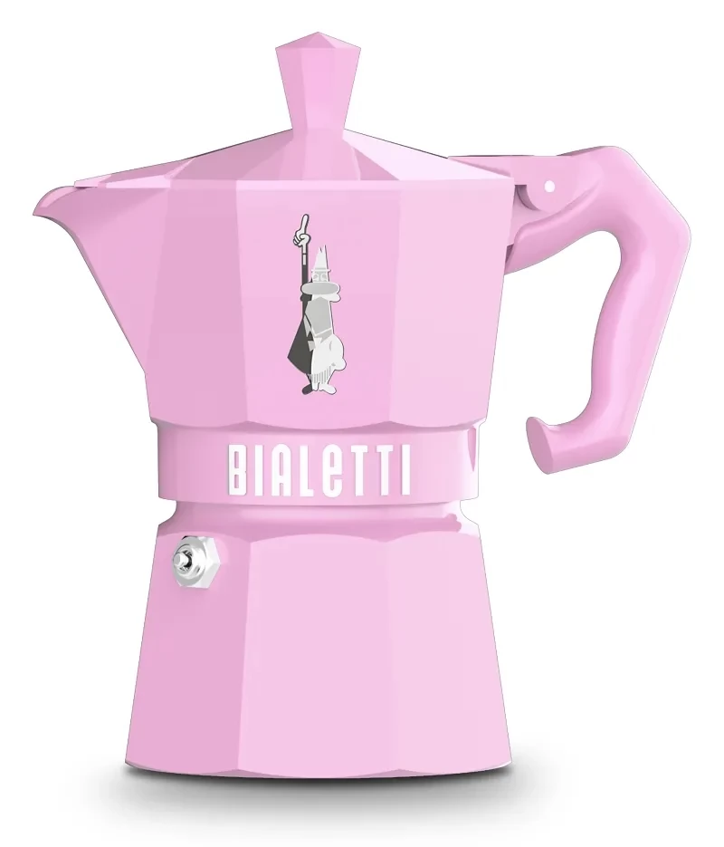 BIALETTI 9063 Kávéfőző kotyogós 3 személyes Rózsaszín