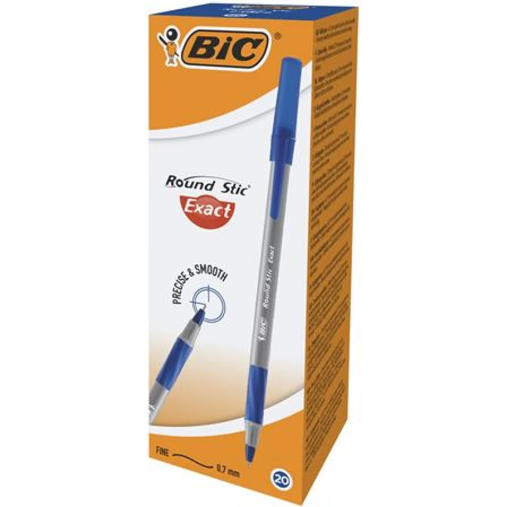 BIC Round Stic Exact Golyóstoll 0.28 mm kupakos kék 20 db