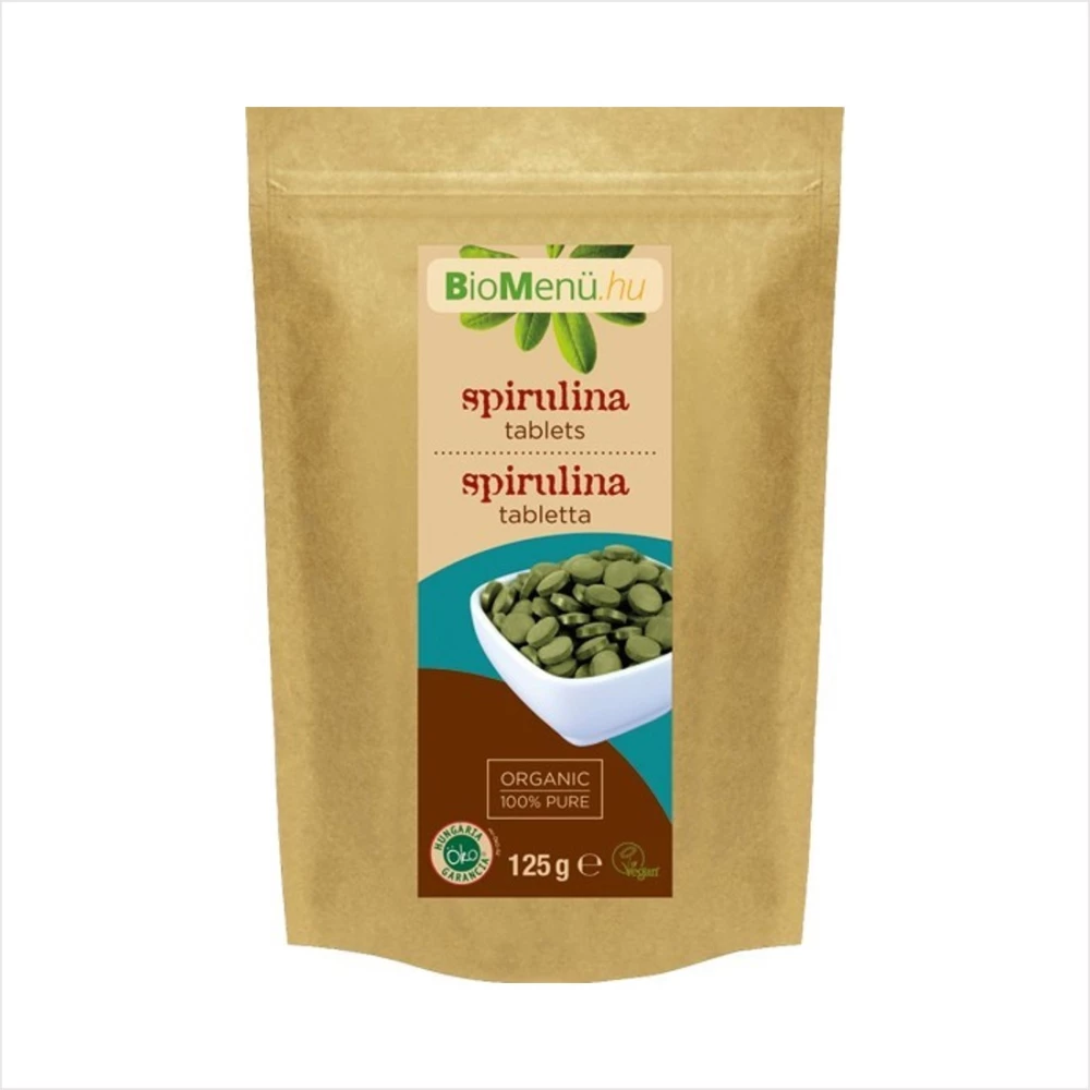 Bio menü bio spirulina tabletta/kb.250 db 125 g