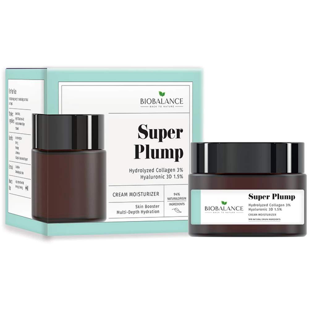 BIOBALANCE Biobalance szuper bőrfeltöltő arckrém intenzív hidratáló tengeri kollagénnel és hialuronsavval 50 ml