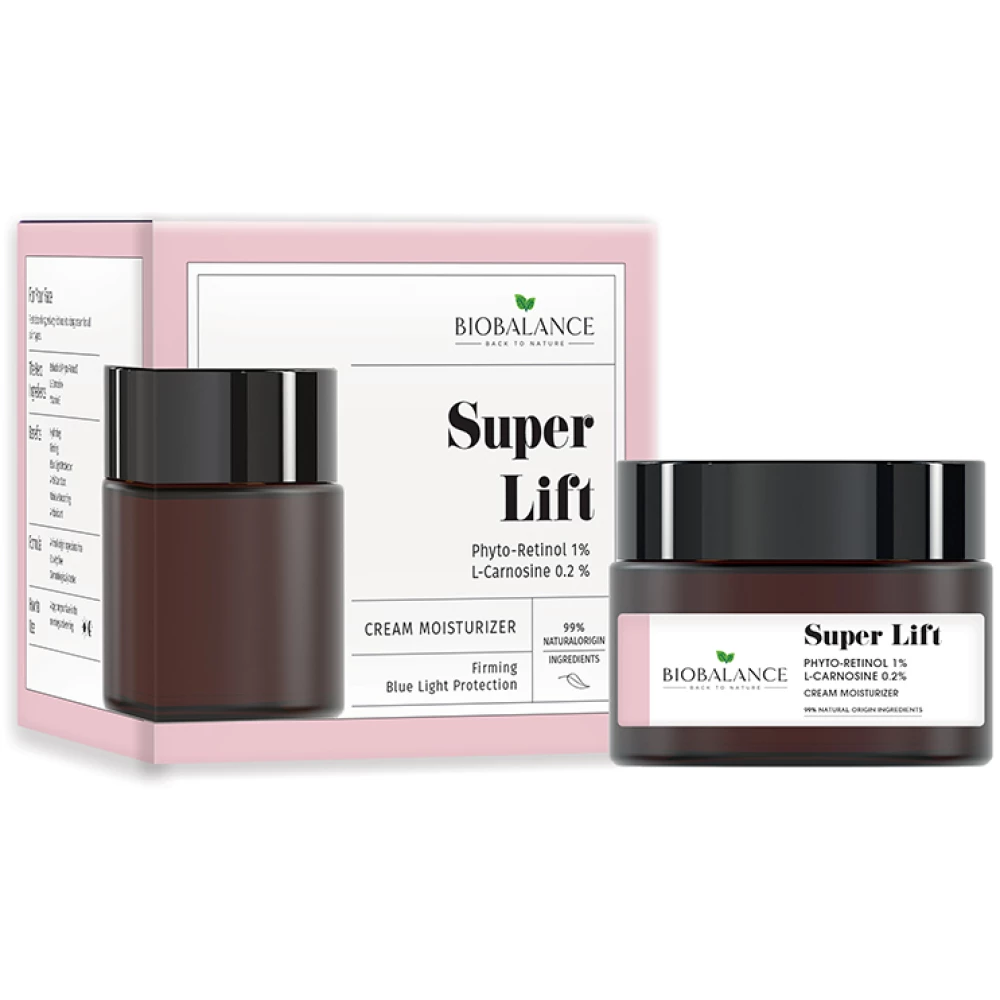 BIOBALANCE Biobalance szuper feszesítő hidratáló arckrém fito-retinollal és l-karnozinnal 50 ml