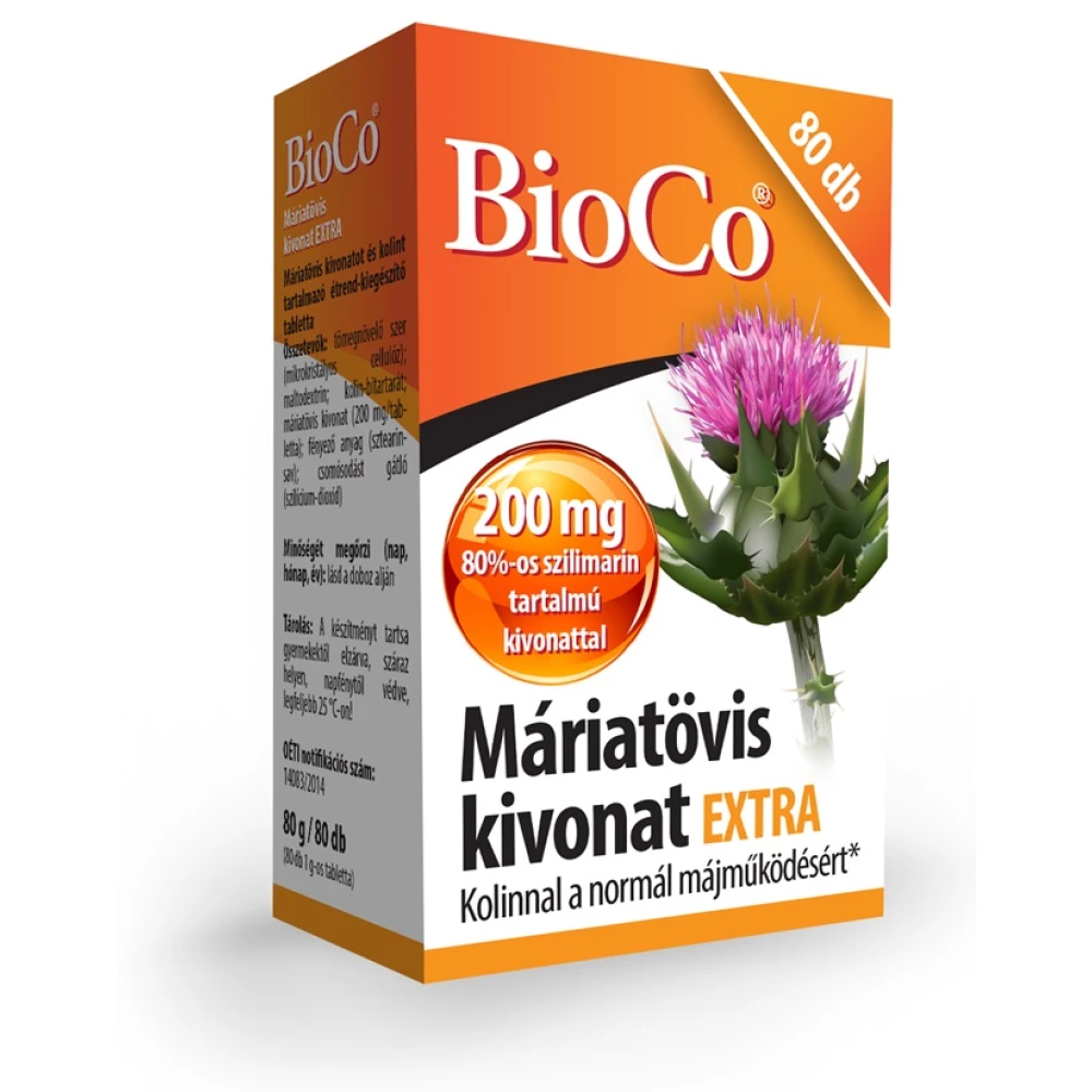 Bioco máriatövis kivonat extra tabletta 80 db