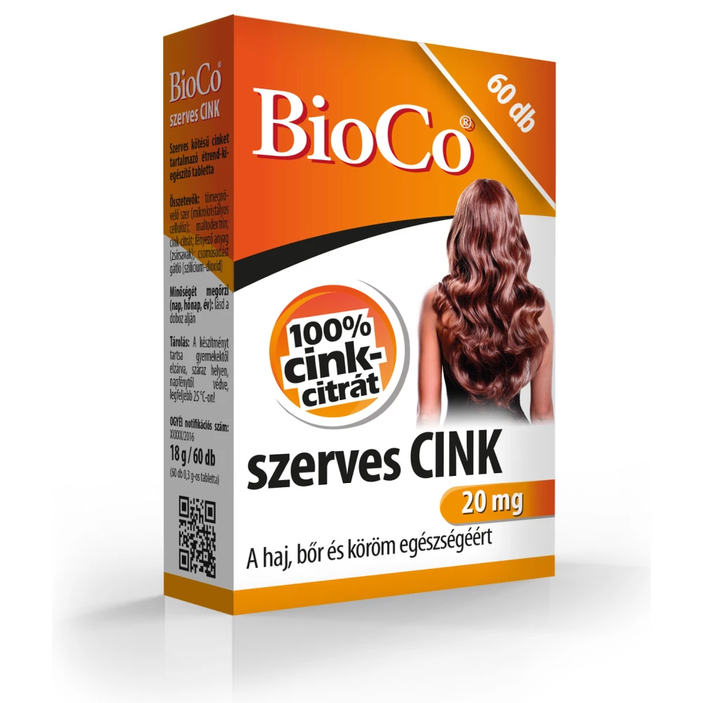 Bioco szerves cink tabletta 60 db