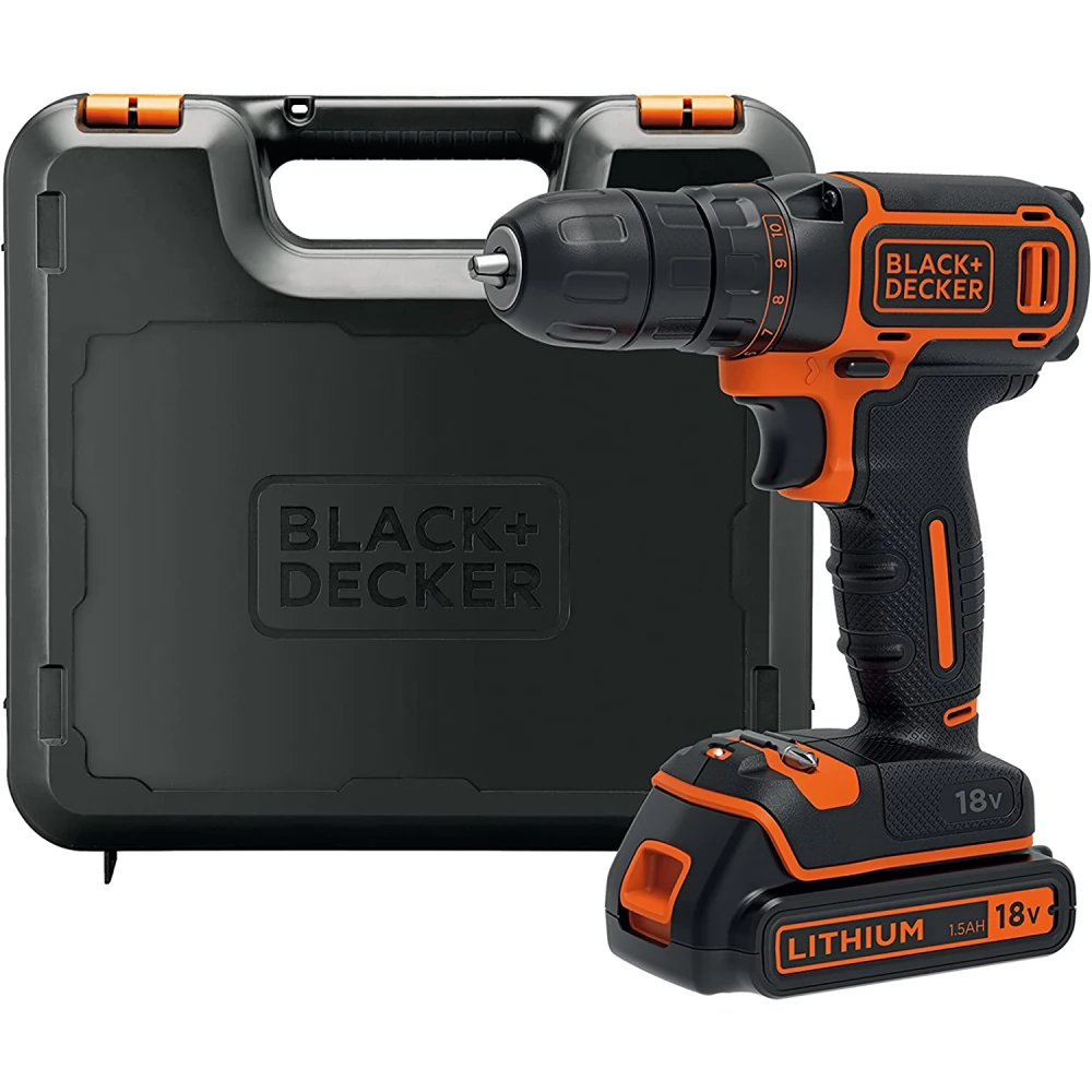 BLACK AND DECKER BDCDC18K-QW Akkumulátoros fúró-csavarozó + 1.5Ah akku + koffer
