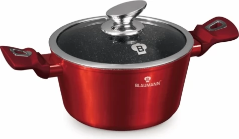 BLAUMANN BL-3985 Lábas fedővel 20cm Piros