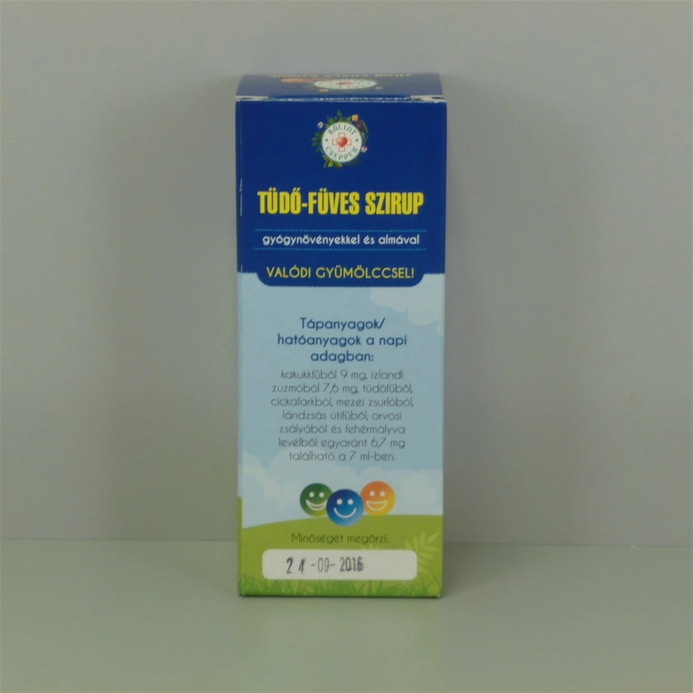 BÁLINT Bálint tüdő-füves szirup gyógynövényekkel és almával 150 ml