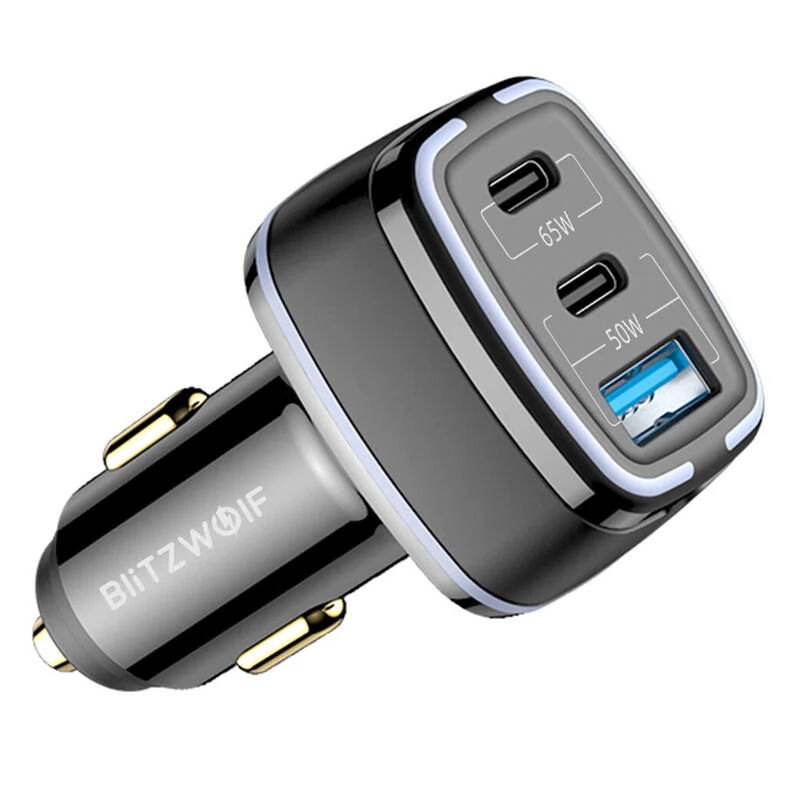 BLITZWOLF BW-BC4 Autós töltő 115W fekete