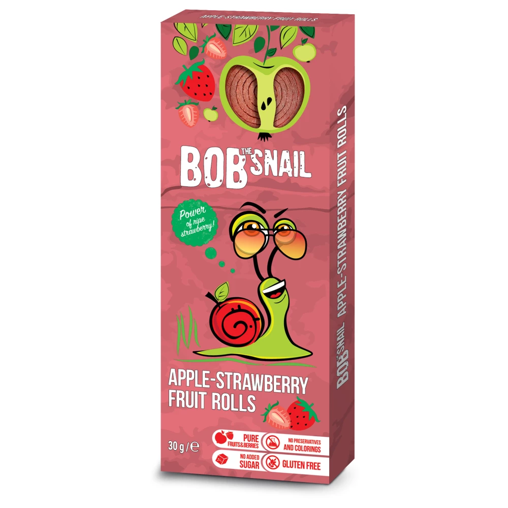 Bob Snail gyümölcstekercs alma-eper 30 g