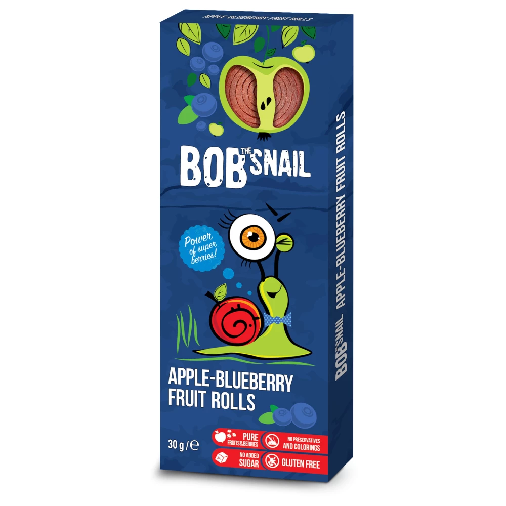Bob Snail gyümölcstekercs alma-áfonya 30 g