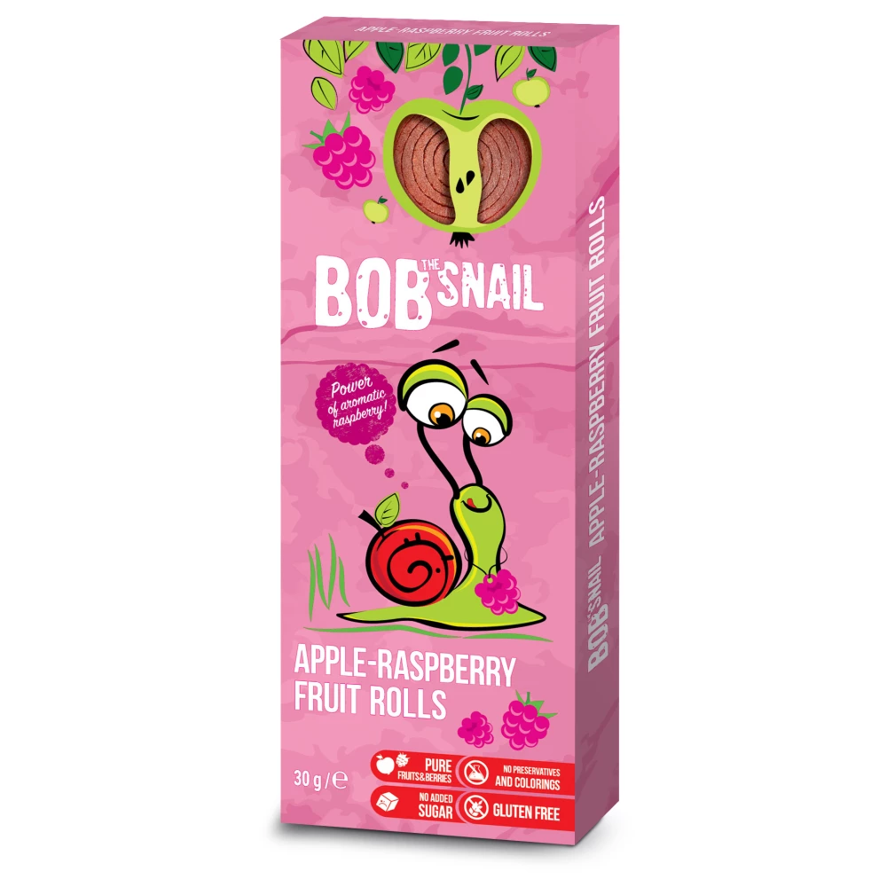 Bob Snail gyümölcstekercs alma-málna 30 g