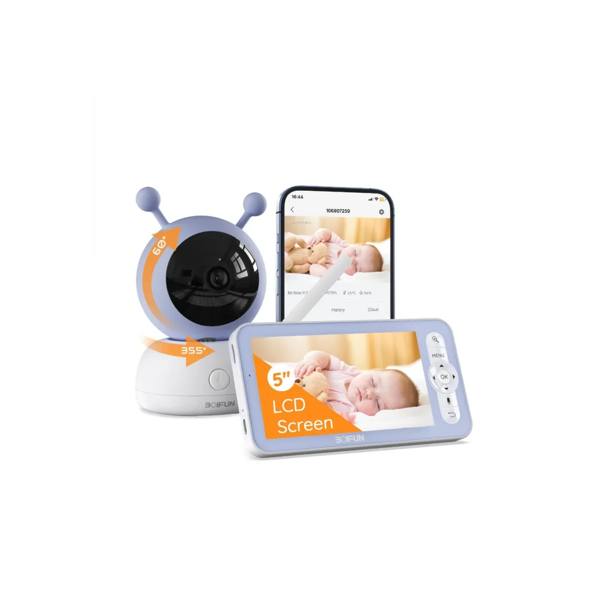 BOIFUN Baby 2S Bébiőr zajérzékeléssel