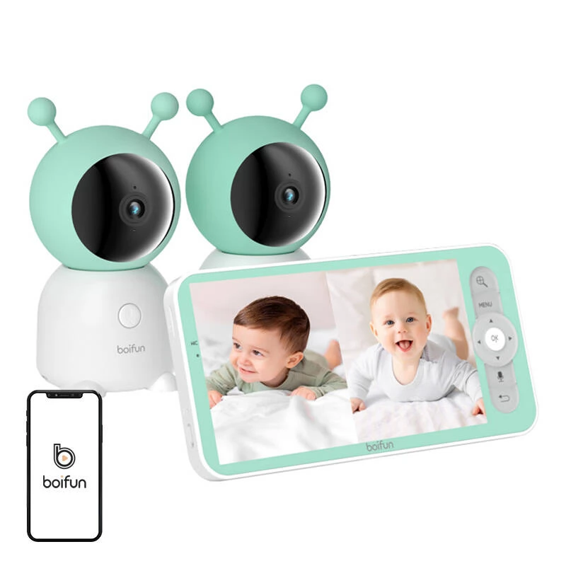 BOIFUN Baby Monitor 6T Bébiőr 2 kamera + monitor