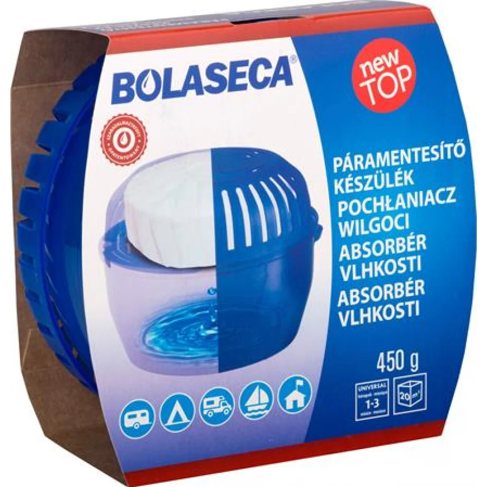 BOLASECA Páramentesítő készülék utántöltő tablettával 450 g