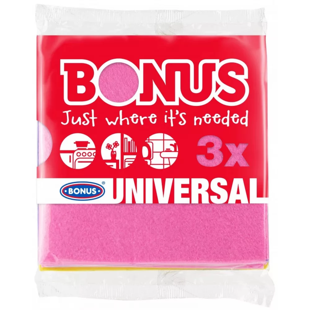 BONUS B163 BONUS Universal Törlőkendő univerzális 3 db