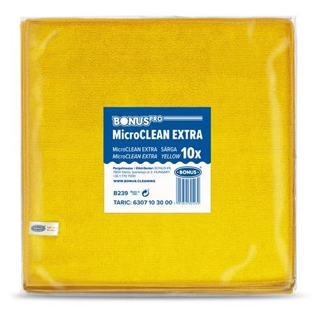 BONUS B239 MicroCLEAN Extra Törlőkendő 40x40cm 10db Sárga