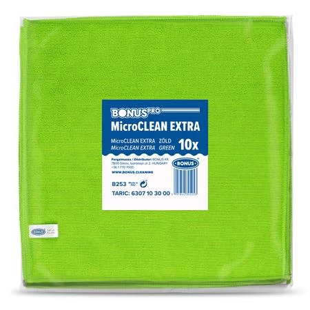 BONUS B253 MicroCLEAN Extra Törlőkendő 40x40cm 10db Zöld