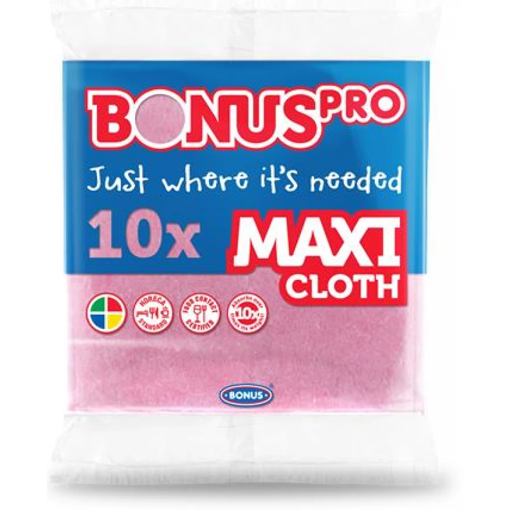 BONUS B273 Professional Maxi Törlőkendő univerzális 10db Rozsaszín