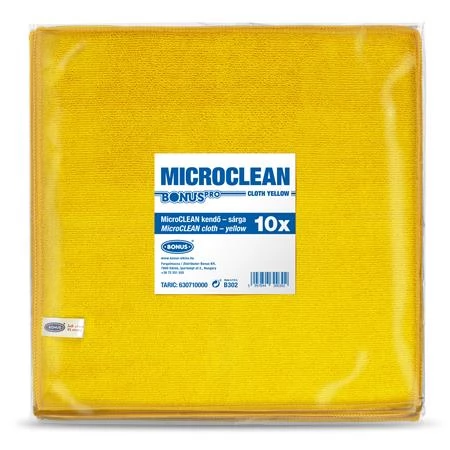BONUS B302 MicroCLEAN Törlőkendő univerzális 32x32cm 10db Sárga