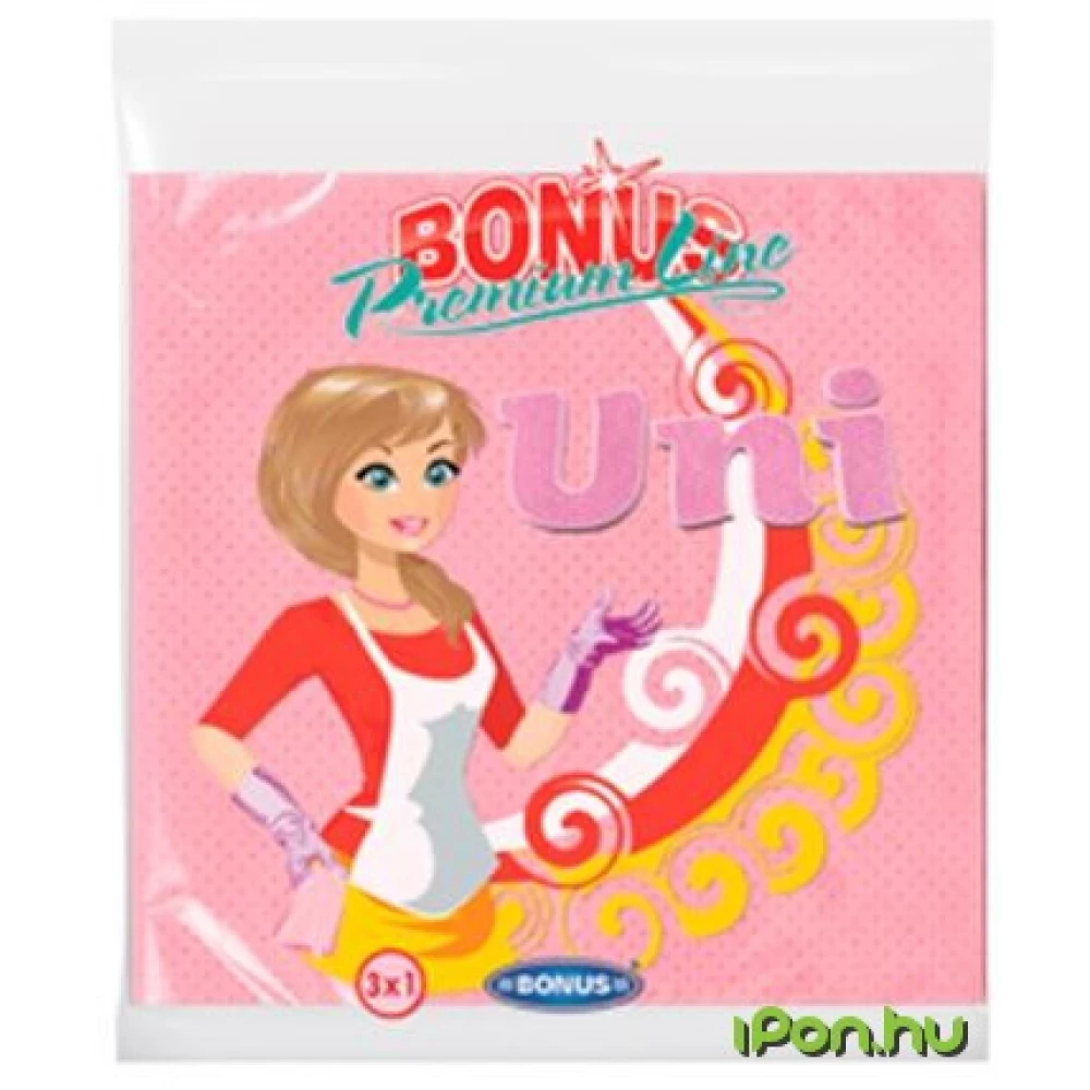 Bonus Premium Line Törlőkendő univerzális 3 db