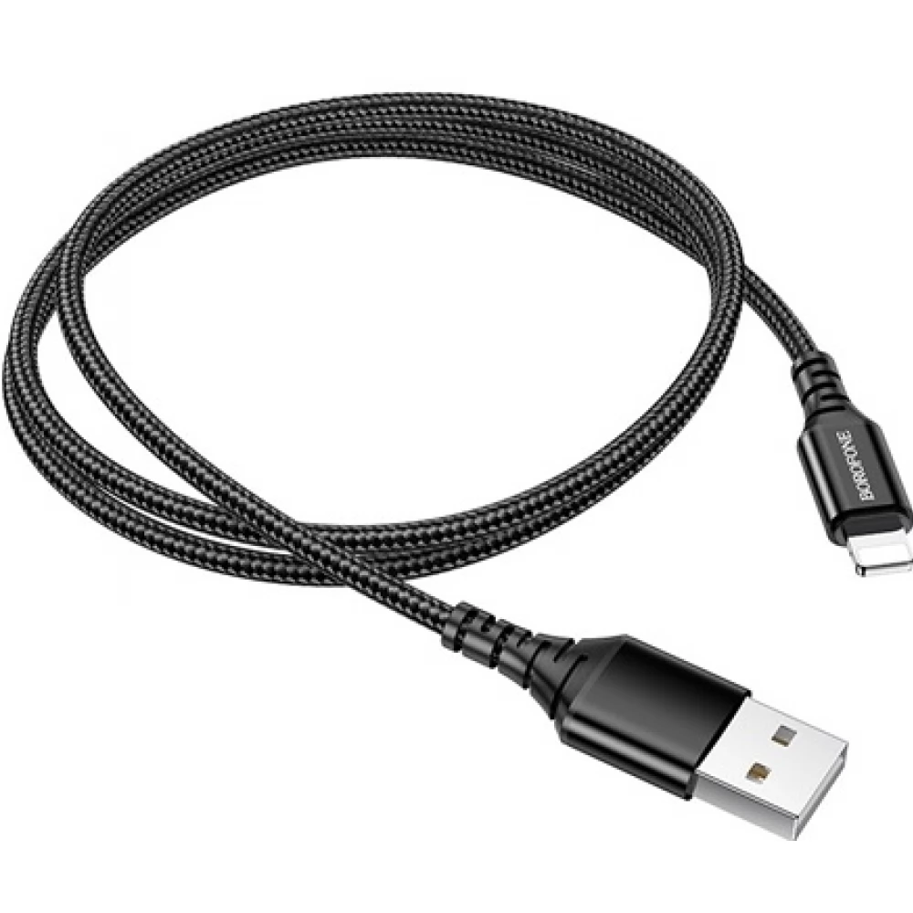 BOROFONE USB Lightning Töltő/adat Fekete 1m BX54LIGHTNINGB