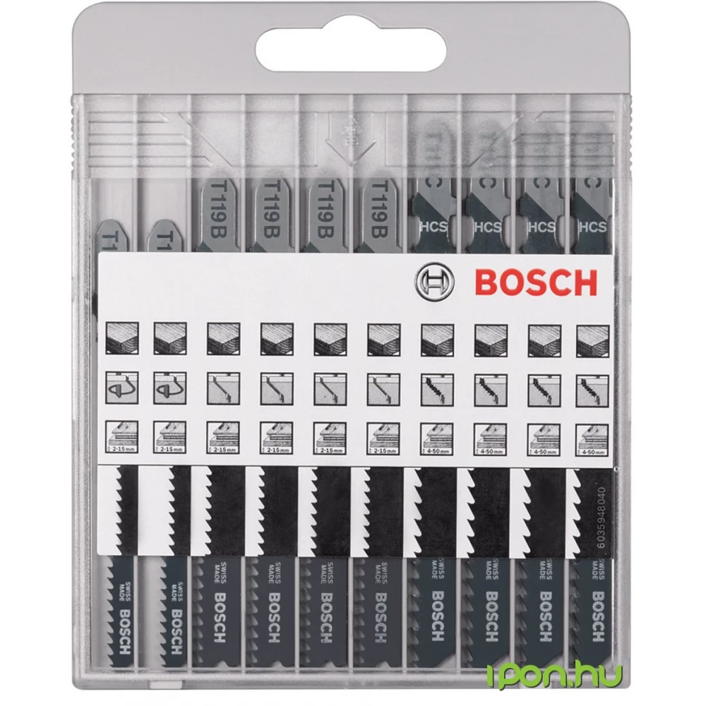 BOSCH 10 részes Basic for Wood szúrófűrészlap-készlet