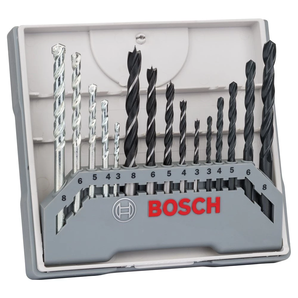 BOSCH 15 részes vegyes fúrószár készelt 3-8 mm