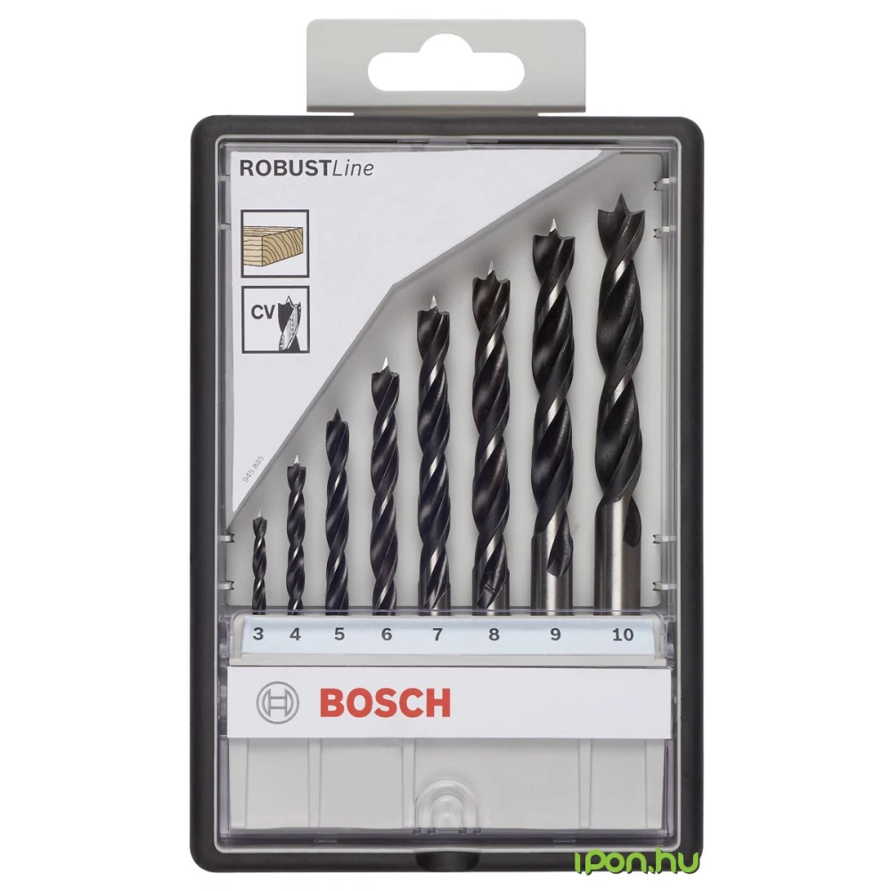 BOSCH 8 részes Robust Line fa spirálfúró készlet