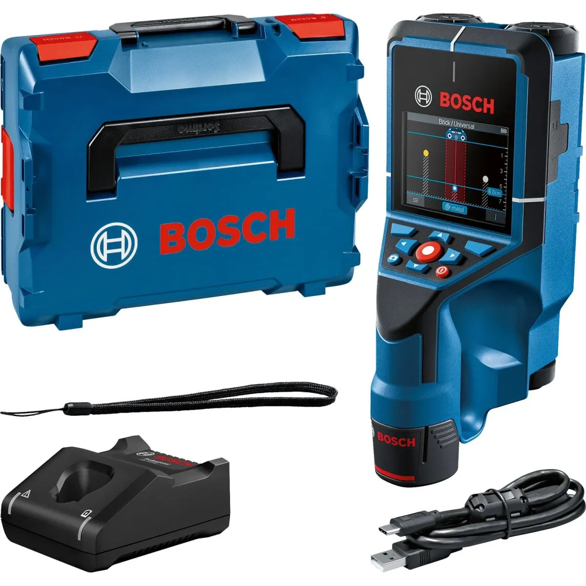 BOSCH D-tect 200 C falszkenner Professional Keresőműszer + 1x 2.0Ah akku + L-BOXX