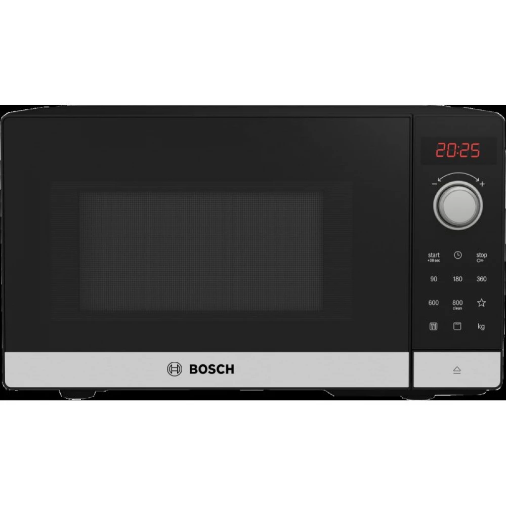 BOSCH FEL023MS2 Serie 2 Mikrohullámú sütő szabadonálló 800 W / 1000 W 20 l nemesacél / fekete