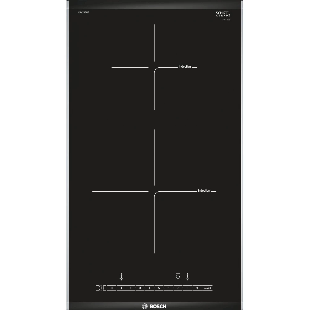 BOSCH PIB375FB1E Serie 6 Domino főzőlap indukciós 30 cm fekete