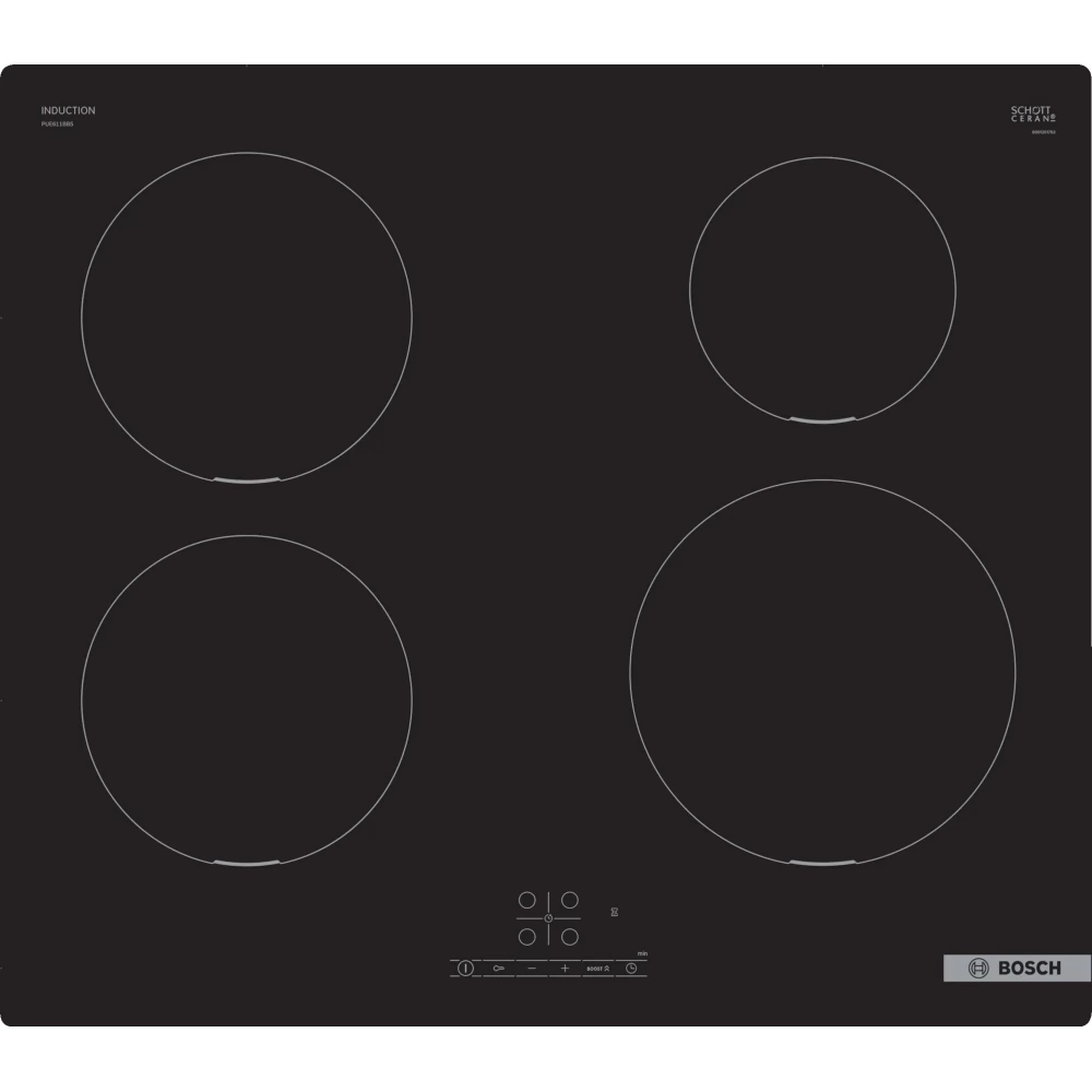 BOSCH PUE611BB5E Serie 4 Főzőlap indukciós 60 cm munkapultba építhető fekete