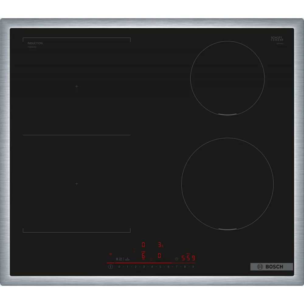 BOSCH PVS645HB1E Series 6 Főzőlap indukciós kerettel 60 cm fekete
