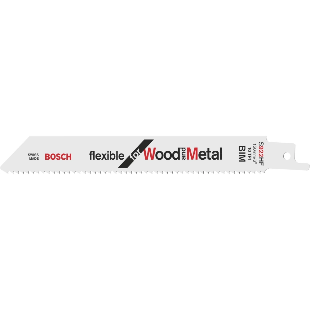 BOSCH S 922 HF Flexible for Wood and Metal szablyafűrészlap 150mm 100 db