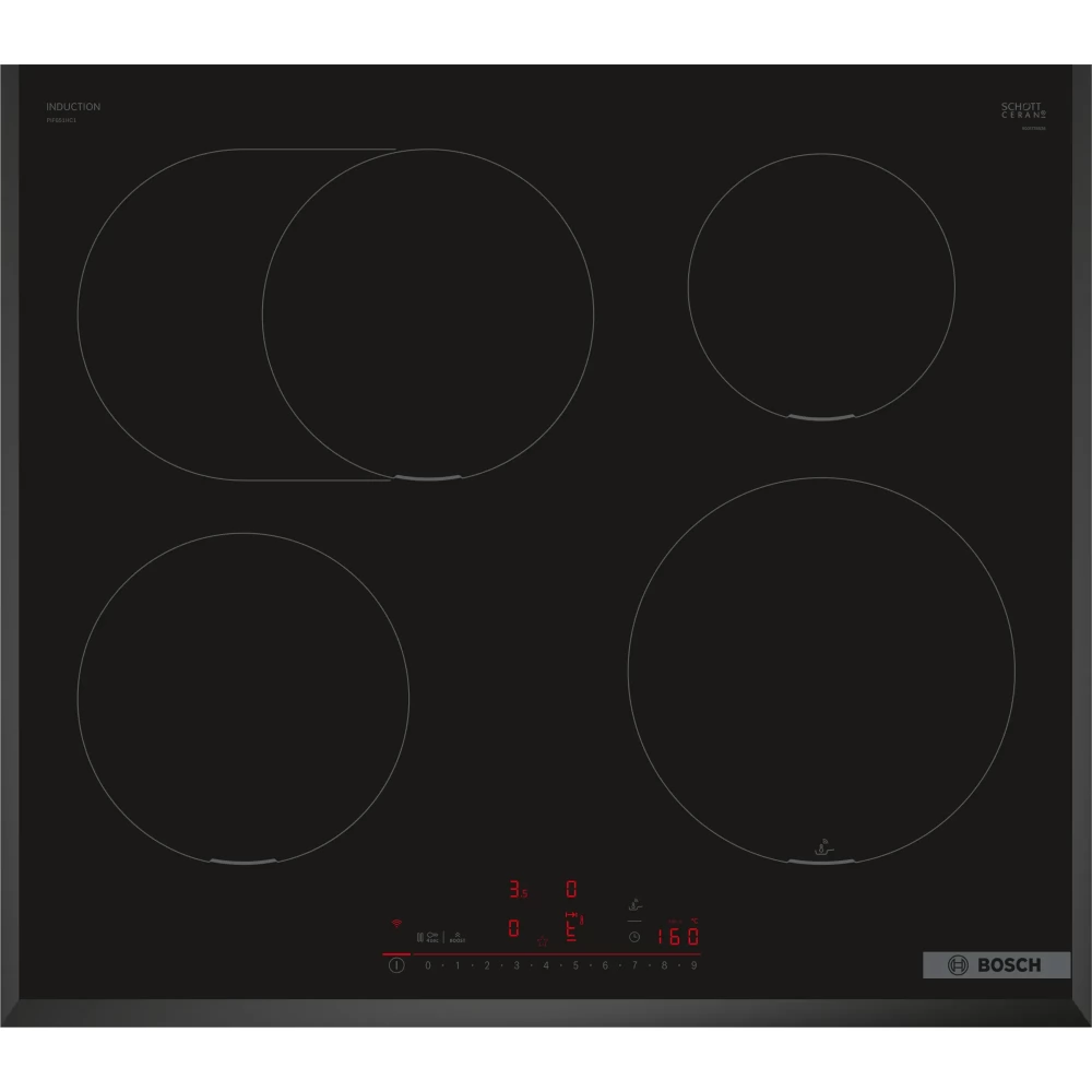 BOSCH Serie 6 Indukciós főzőlap munkapultba építhető 60cm fekete