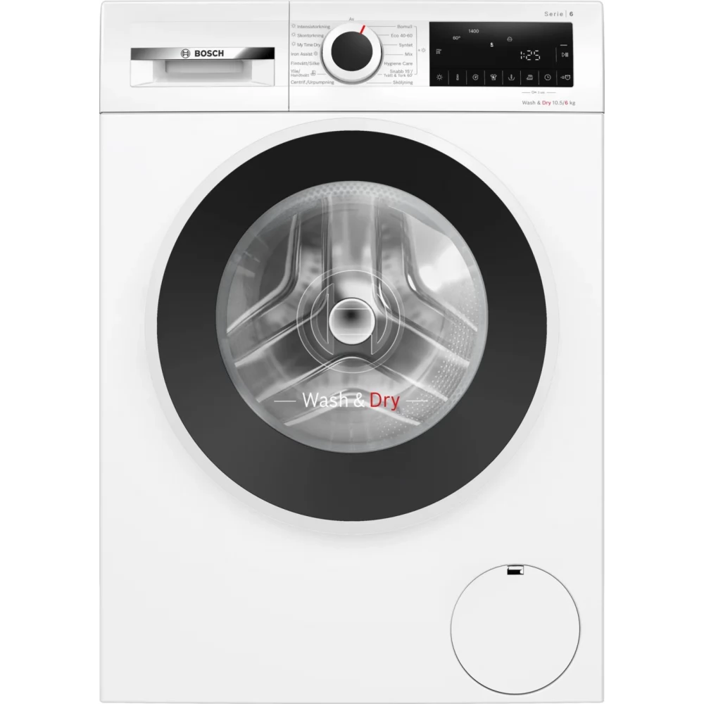 BOSCH WNG2540LSN Serie 6 Mosó-szárítógép elöltöltős 10.5/6 kg D fehér