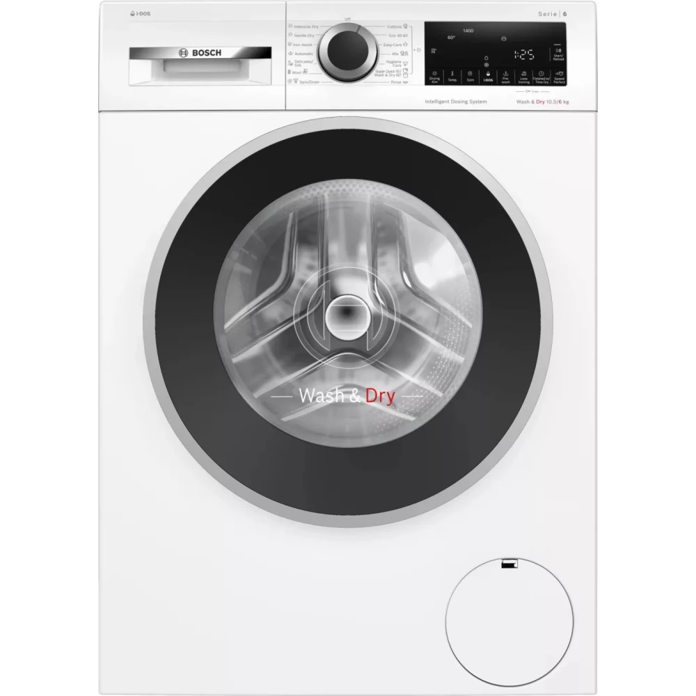 BOSCH WNG254A0BY Serie 6 Mosó-szárítógép elöltöltős 10.5/6 kg D fehér
