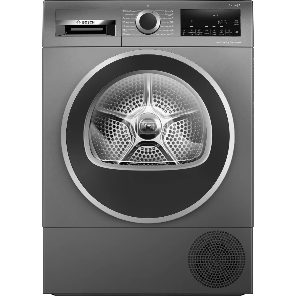 BOSCH WQG235DREU Serie 6 Szárítógép hőszívattyús kondenzációs 8 kg A+++ szürke