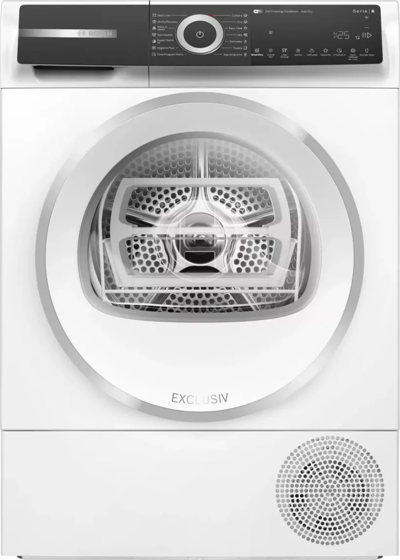BOSCH WQH245B2BY Szárítógép hőszivattyús 9 kg A+++ fehér
