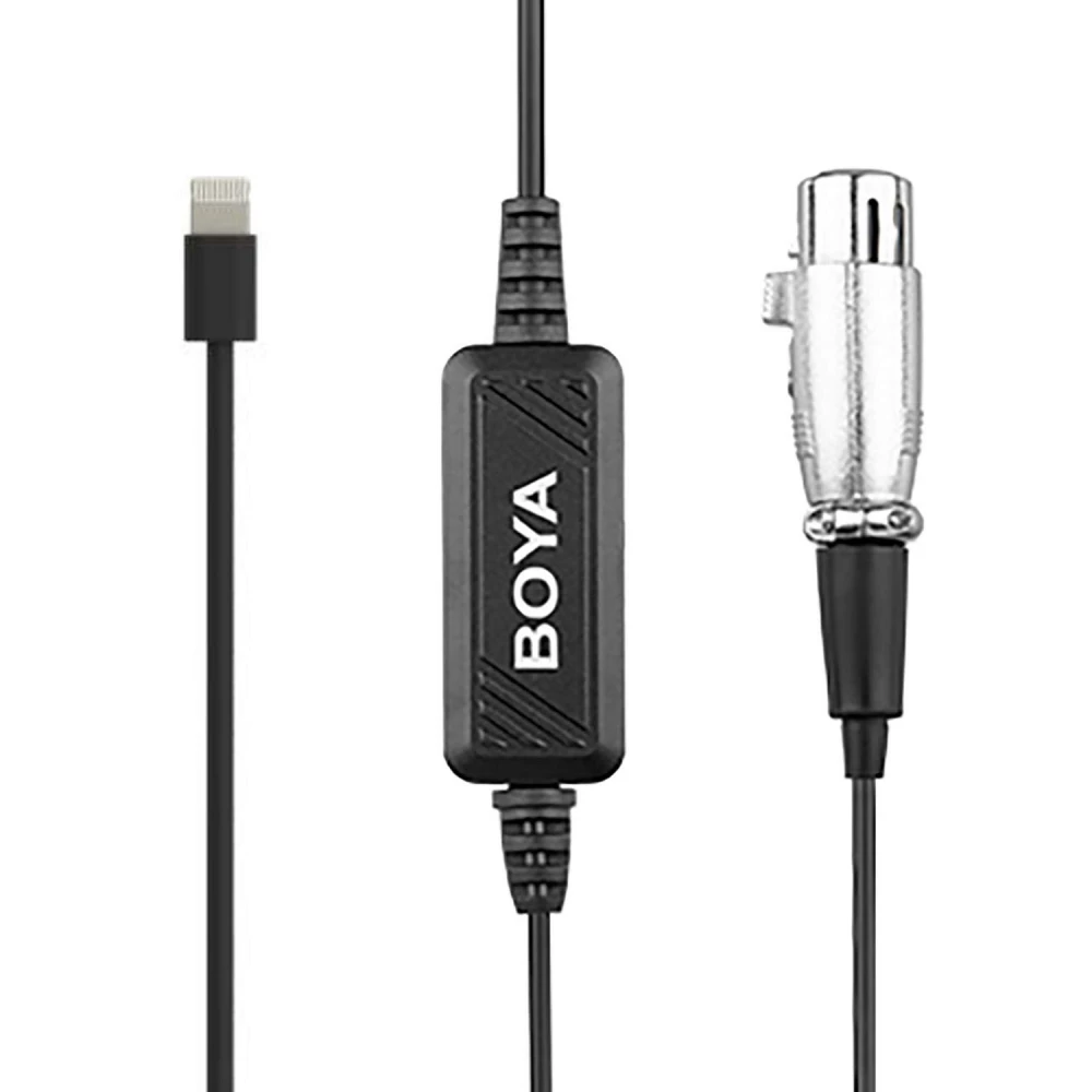 BOYA XLR Lightning Átalakító Fekete 6m BY-BCA7