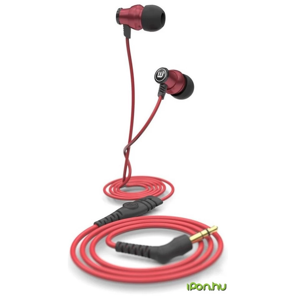 BRAINWAVZ Delta In-Ear headset piros