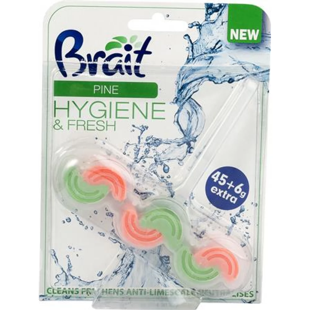 Brait 12732 WC tisztító blokk 45g fenyő